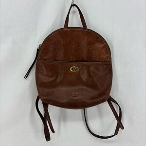 Margot Brown Leather Backpack Convertible Crossbody Bag Adjustable Straps